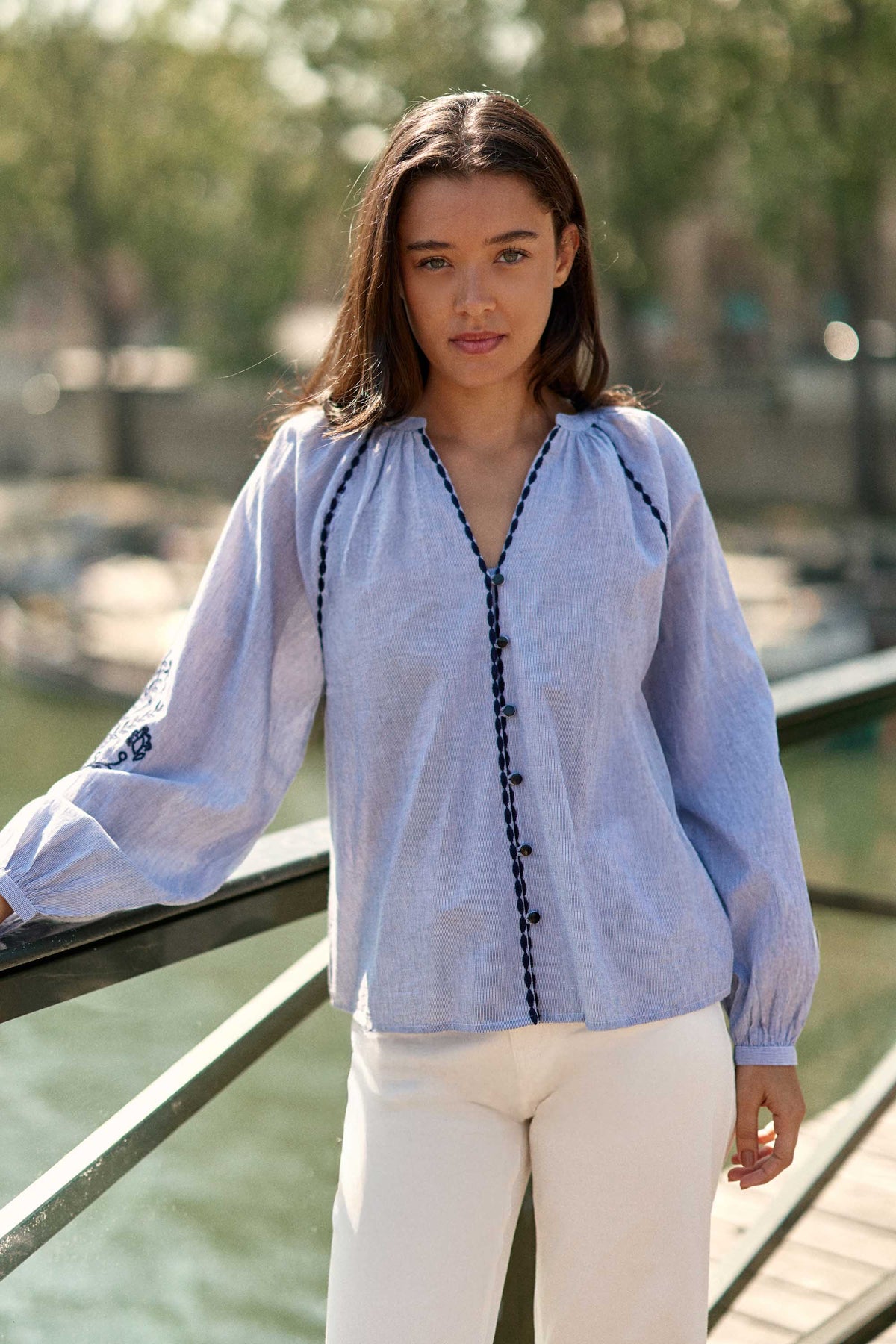 Blouse ample bleue - Blena