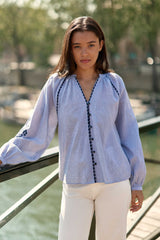 Blouse ample bleue - Blena