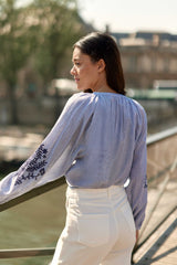 Blouse ample bleue - Blena