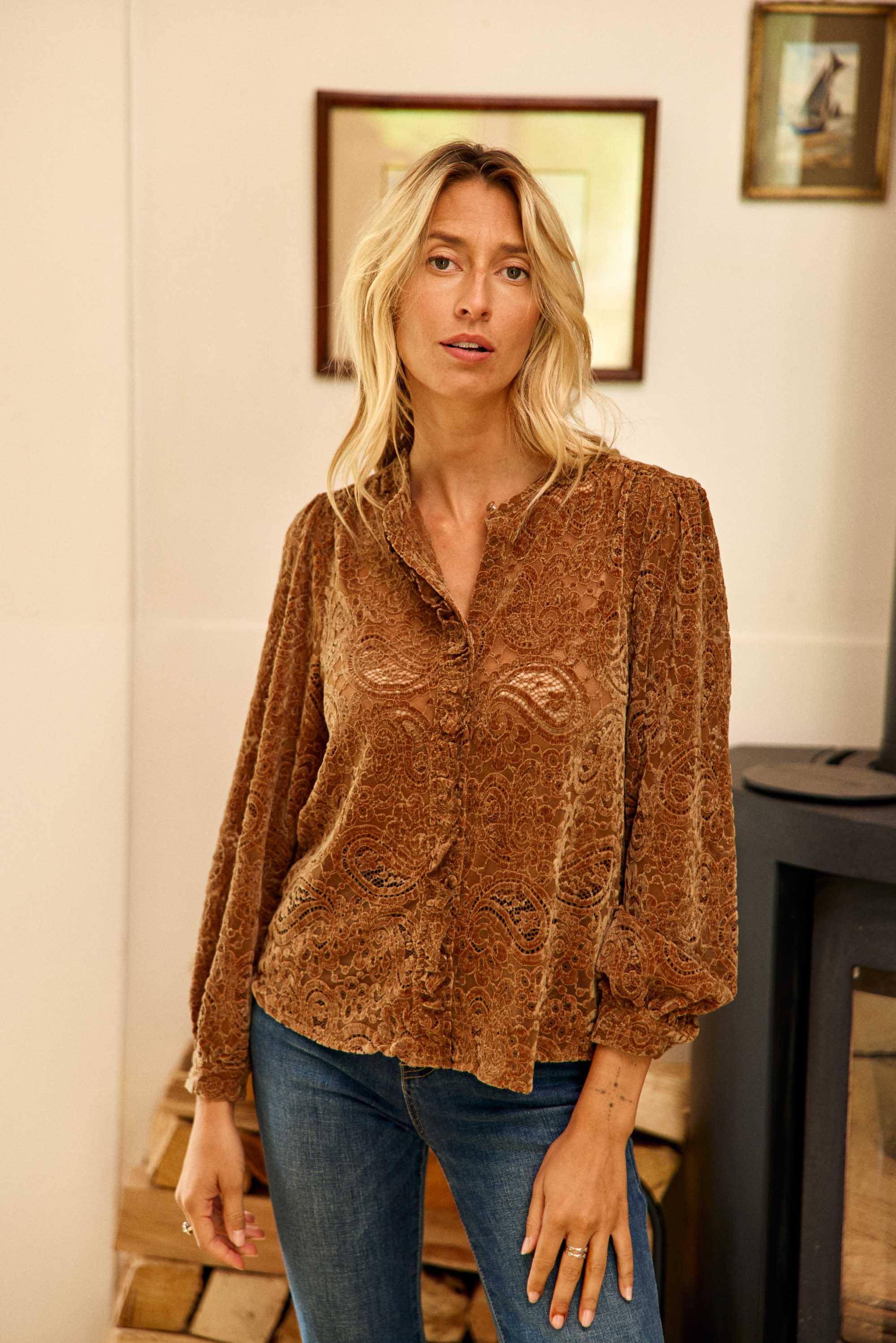 Blouse camel - Bolentia