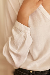 Blouse col V blanc - Bolia