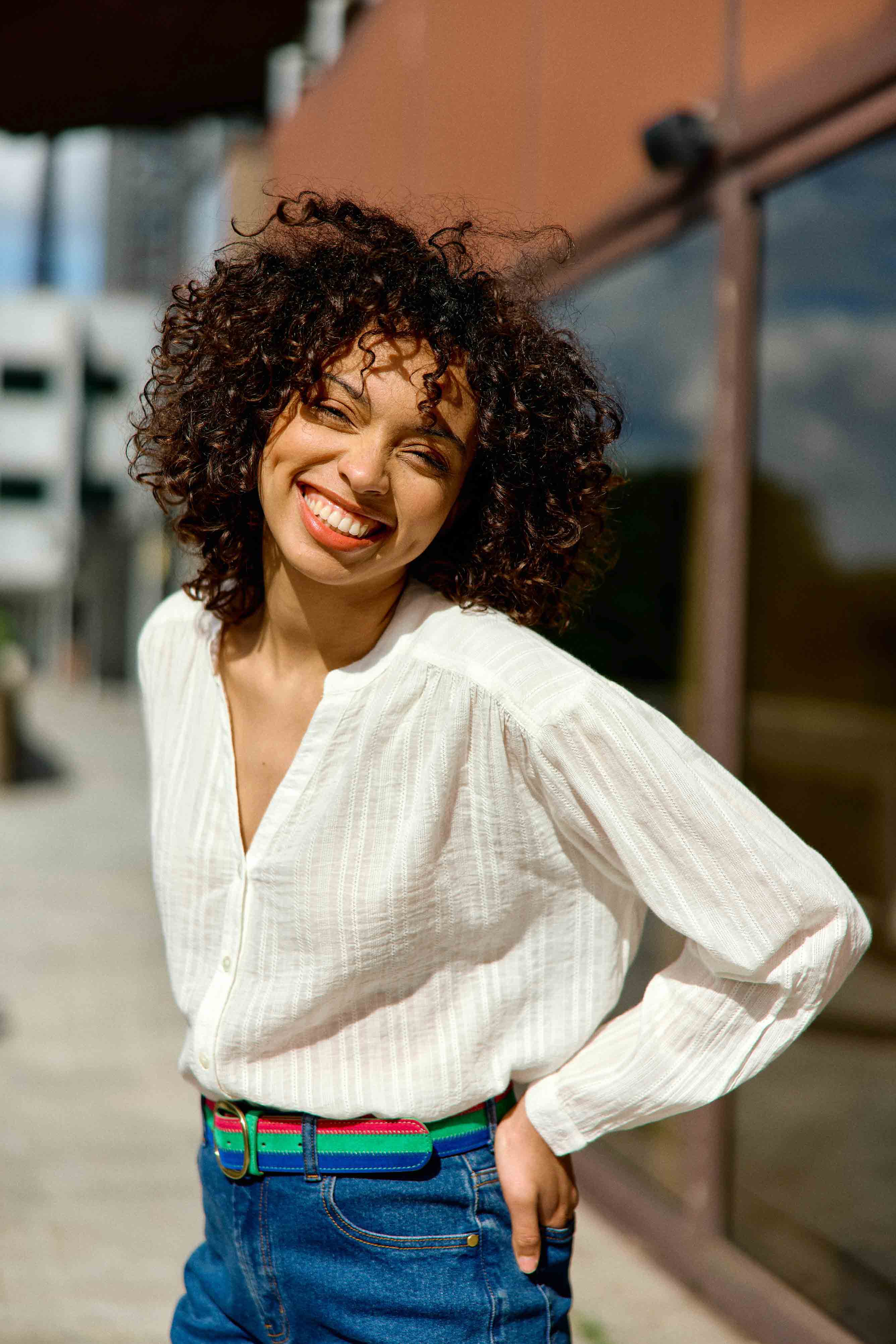 Blouse col V blanc - Bolia