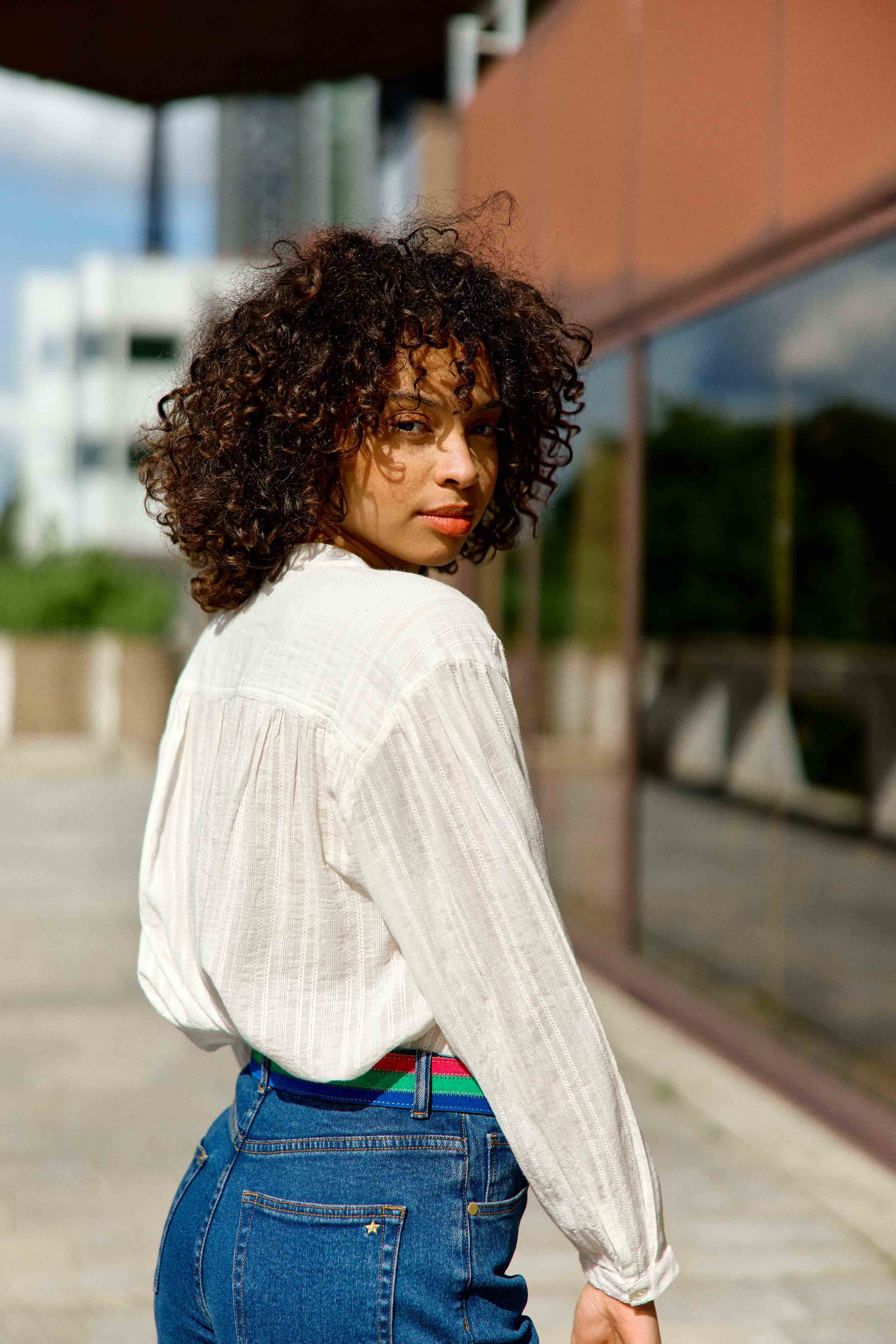 Blouse col V blanc - Bolia