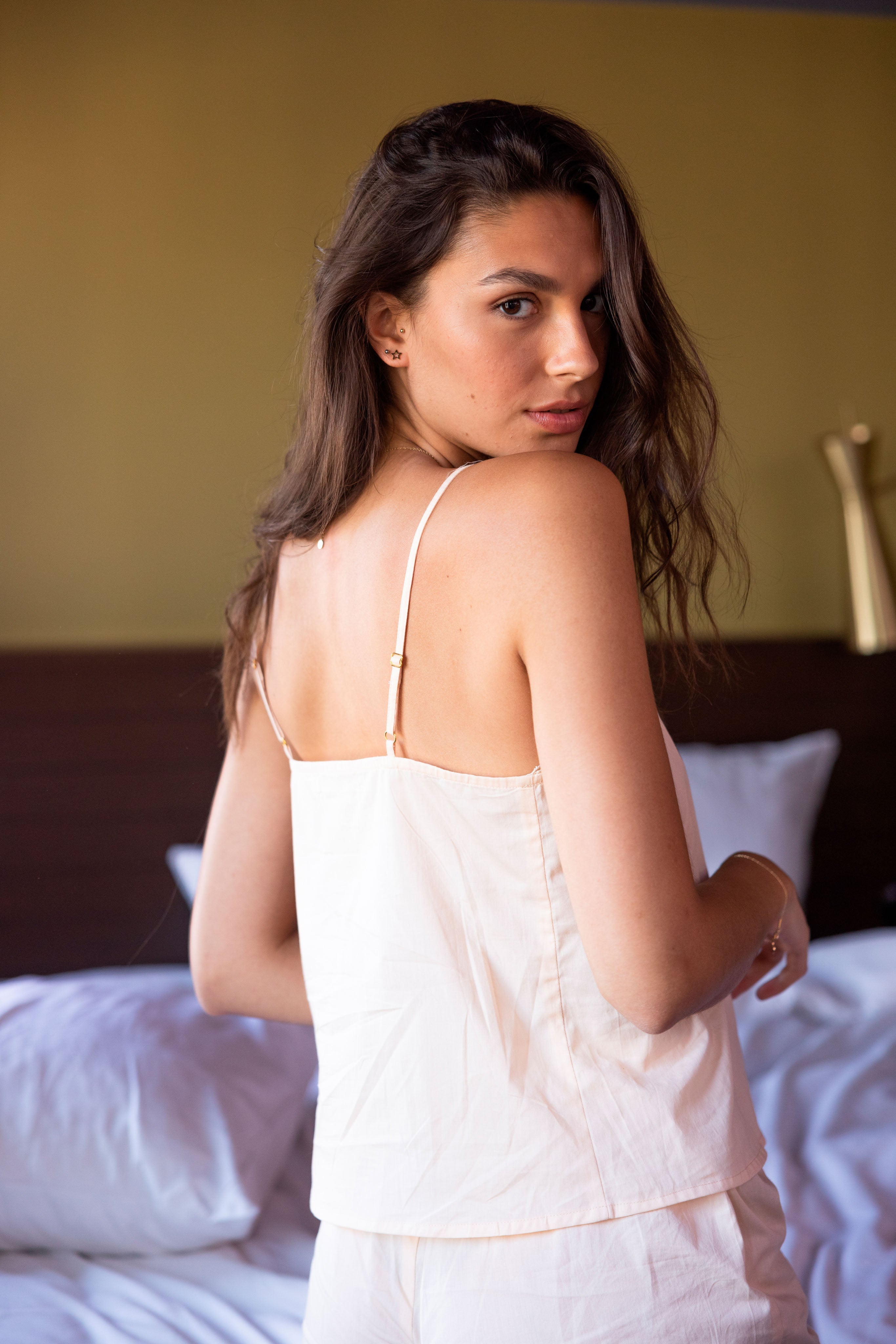 Caraco et shorty set Botsy - Champagne