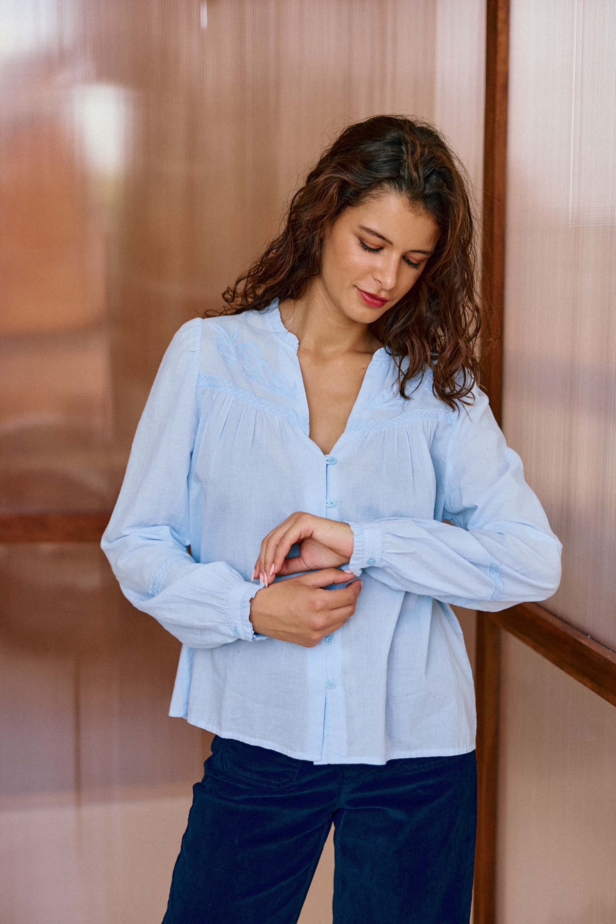 Blouse bleu ciel - Bowie