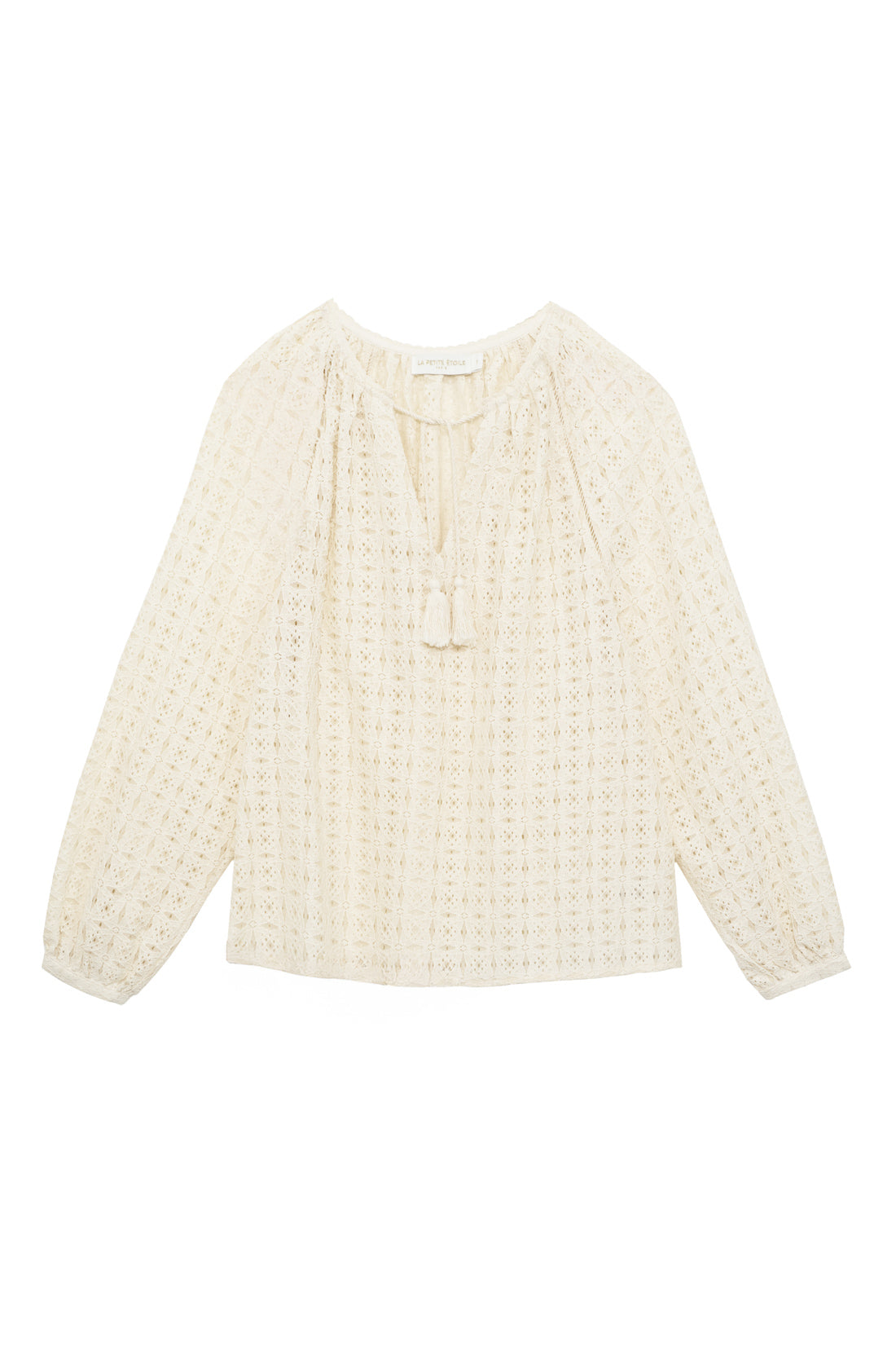 Blouse ajourés écrue - Briana
