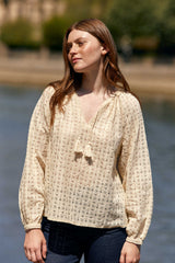 Blouse ajourés écrue - Briana