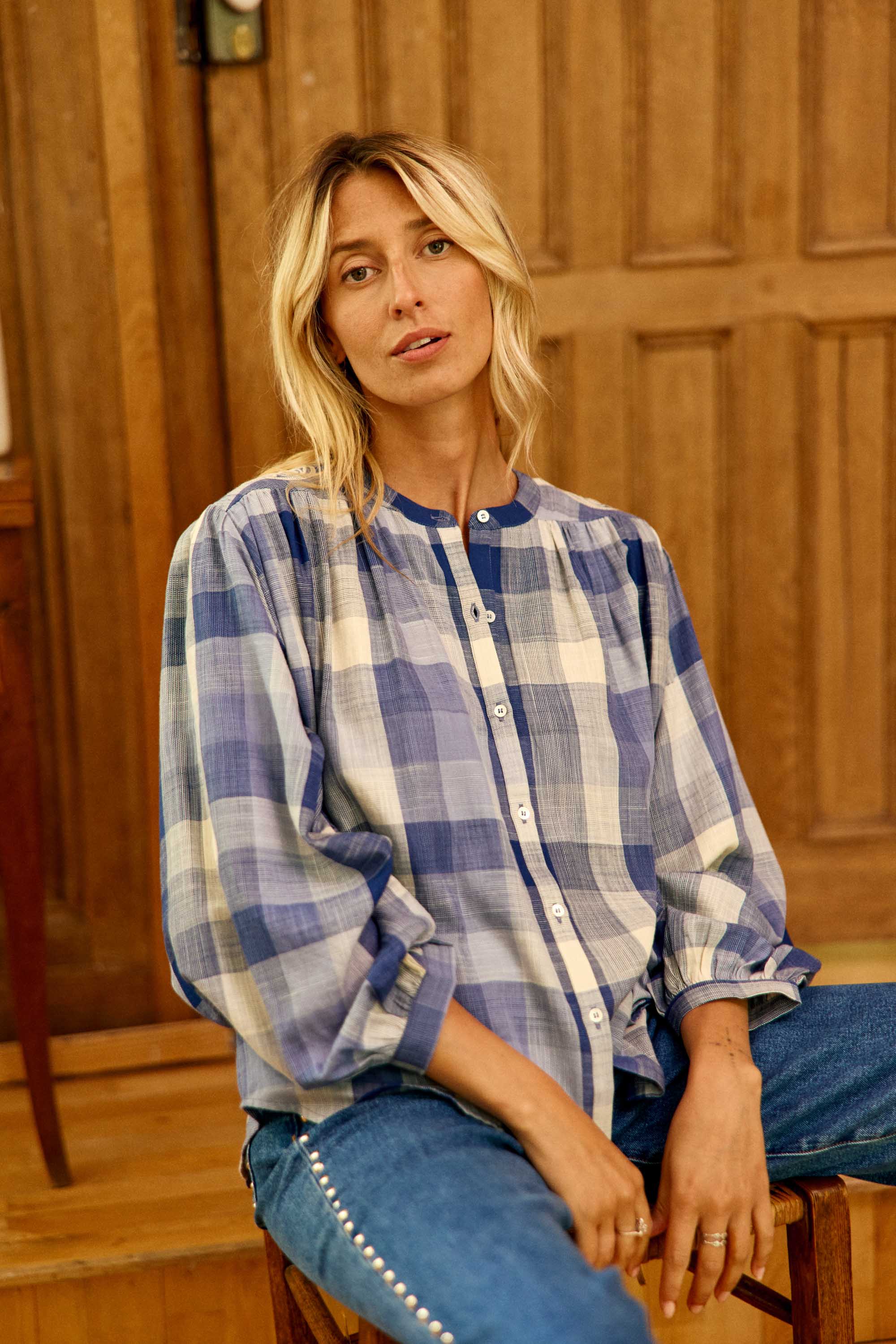 Blouse bleue - Brinda