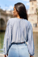 Blouse écru/bleu - Caisy