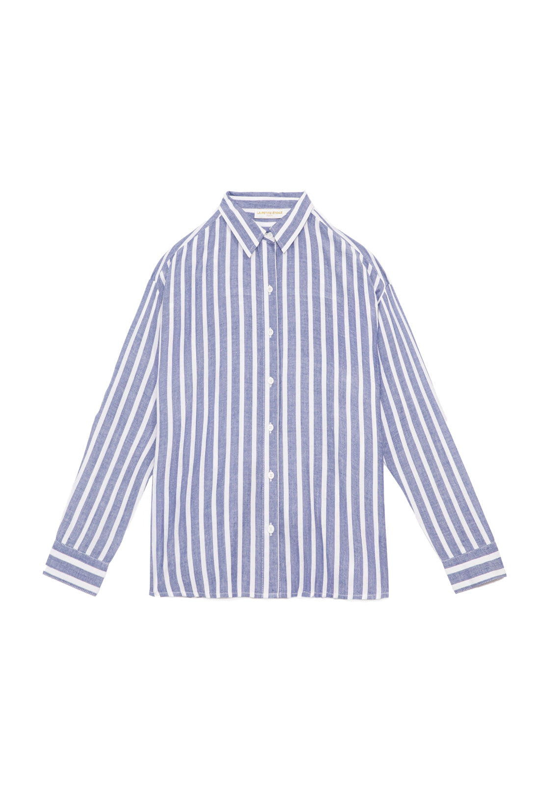 Chemisier à rayures bleu/écru - Clara