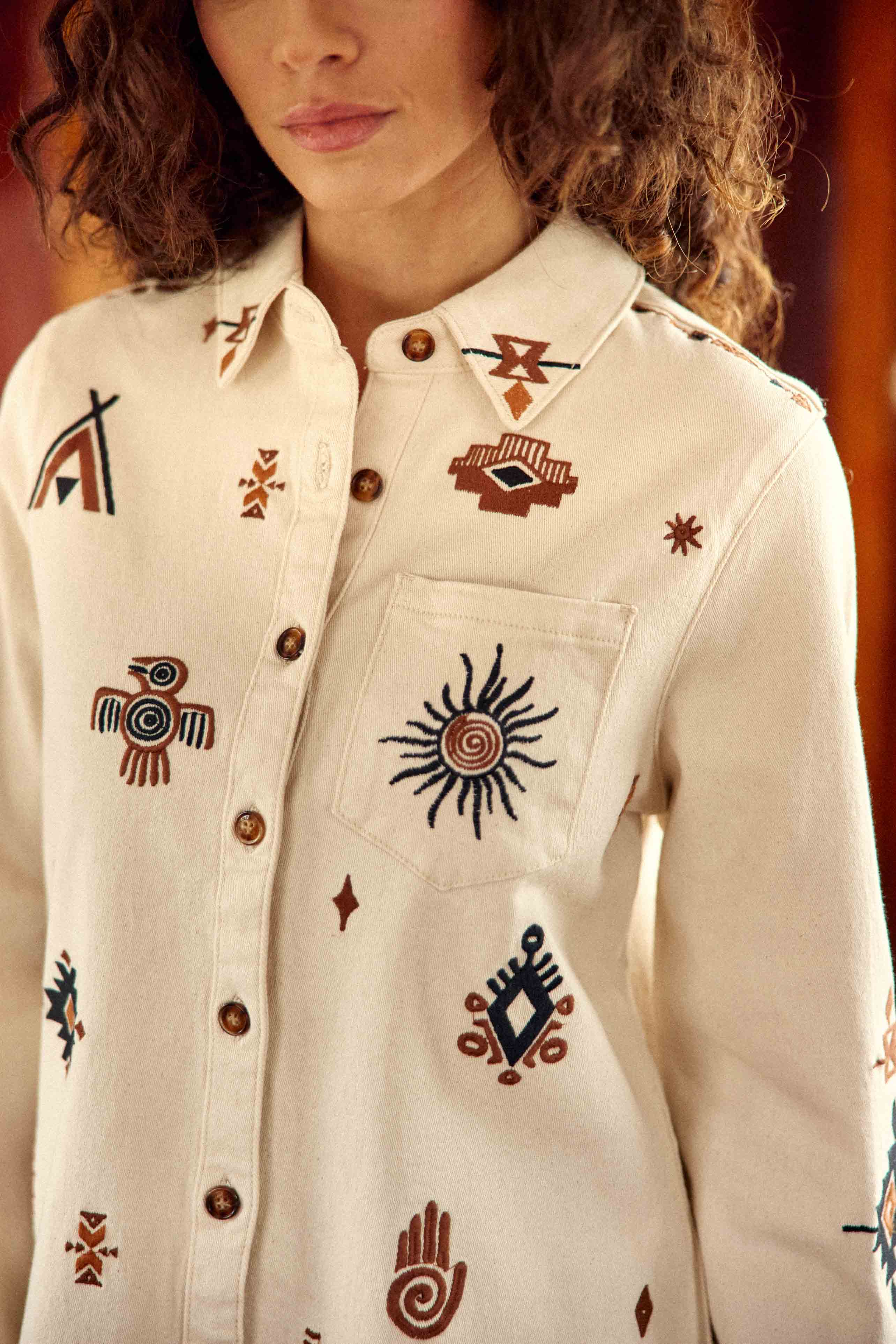 Veste chemise ecru - Clems