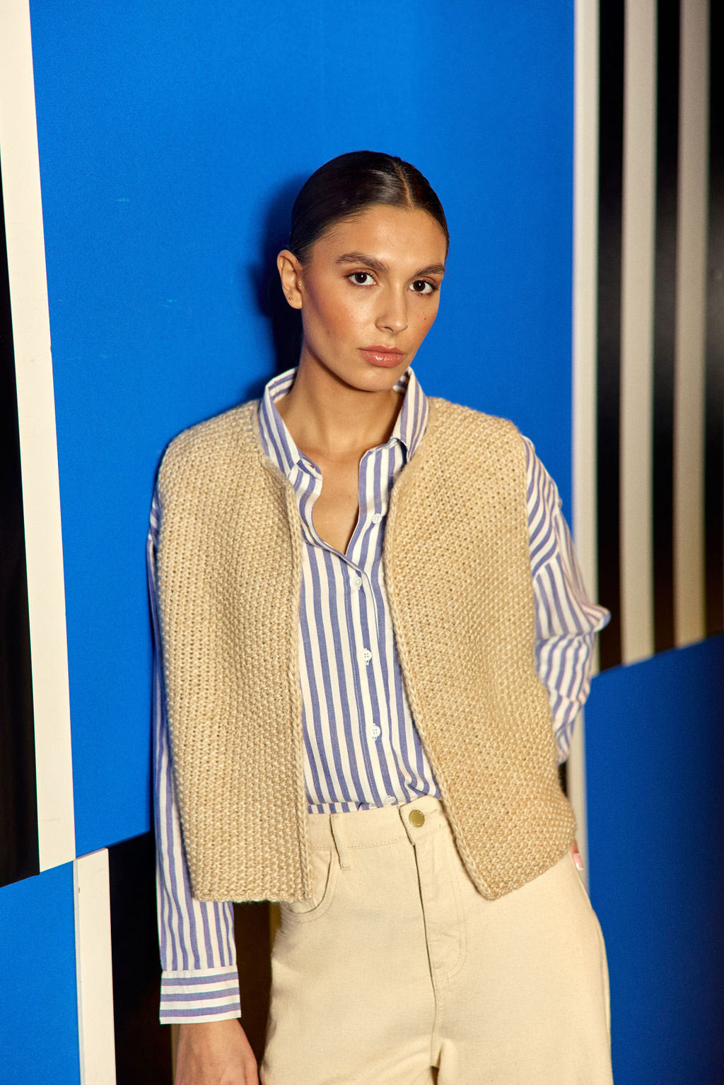 Gilet sans manches beige - Crea