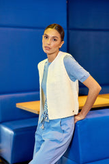 Gilet sans manches blanc - Crea