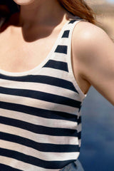 Débardeur écru/marine - Diane