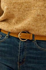 Ceinture cuir camel - Dixon