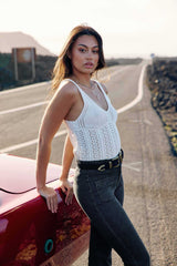 Débardeur fines bretelles écru - Dune