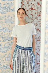 T-shirt col V Elva - Blanc