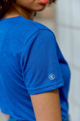 T-shirt col rond bleu - Elva