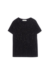 T-shirt col rond noir - Elva