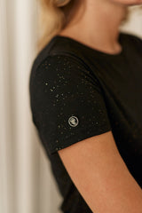 T-shirt col rond noir - Elva