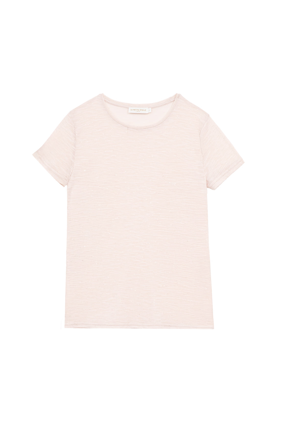 T-shirt col rond rose poudrée - Elva