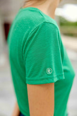 T-shirt col rond vert - Elva