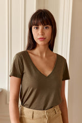 T-shirt kaki - Elvie