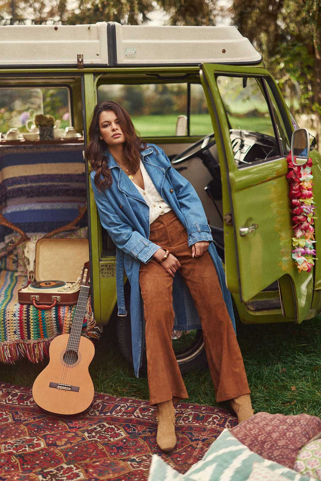 Trench en denim stone - Farago