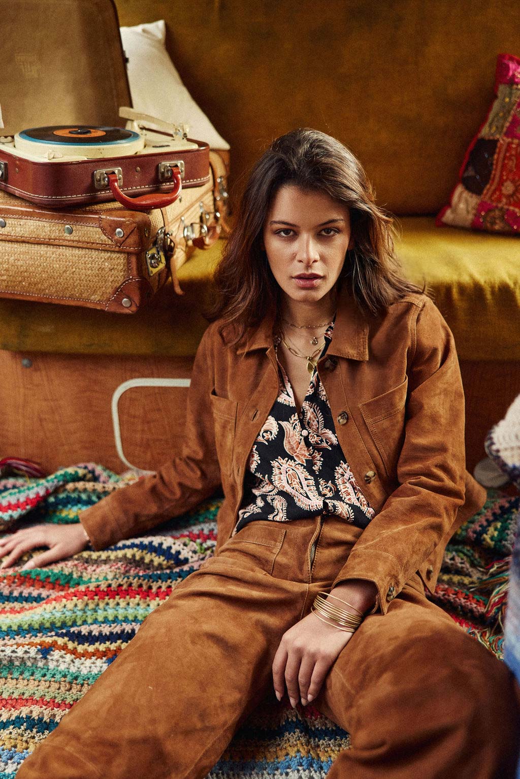 Veste en cuir camel - Virgina