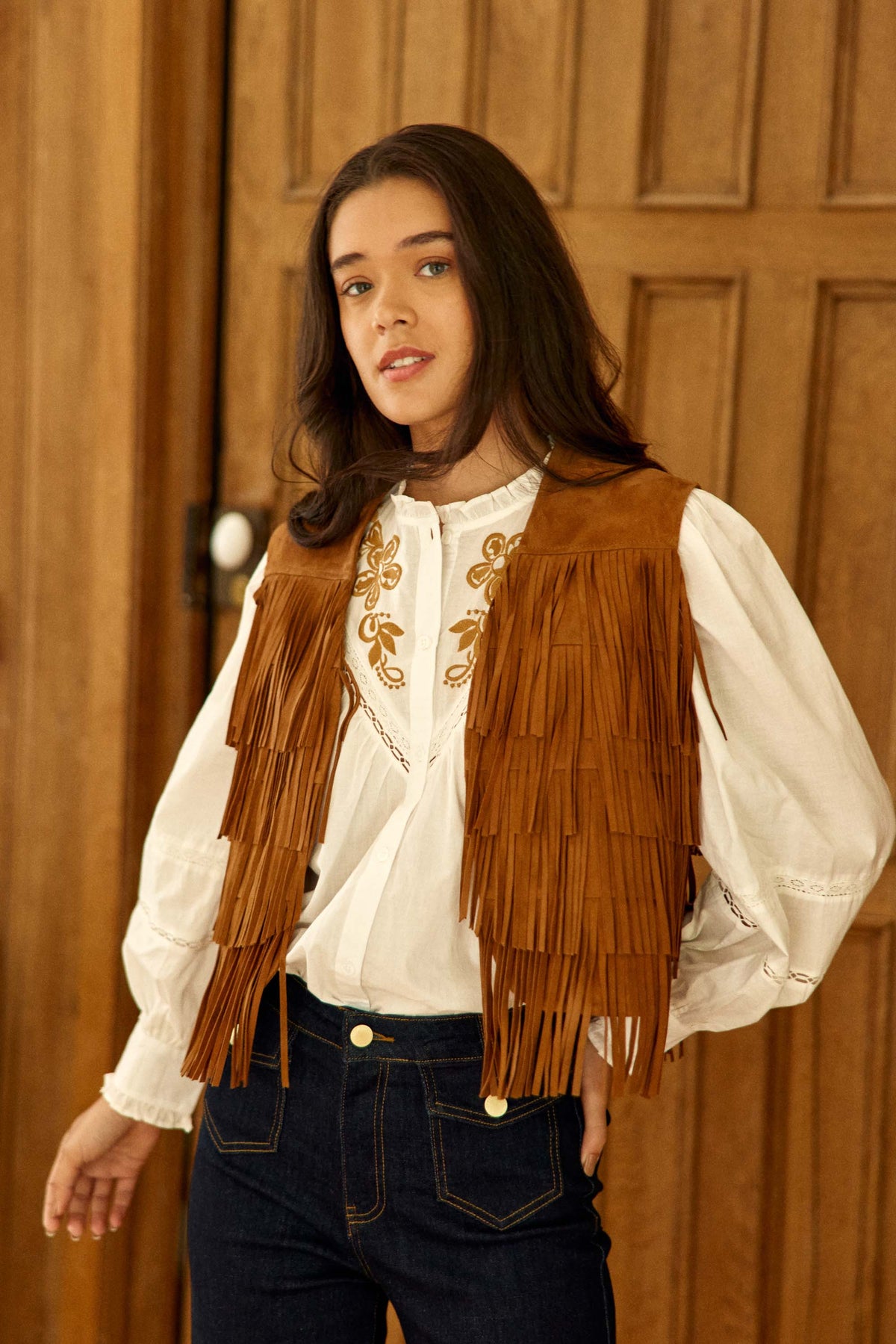 Veste cuir camel - Fay