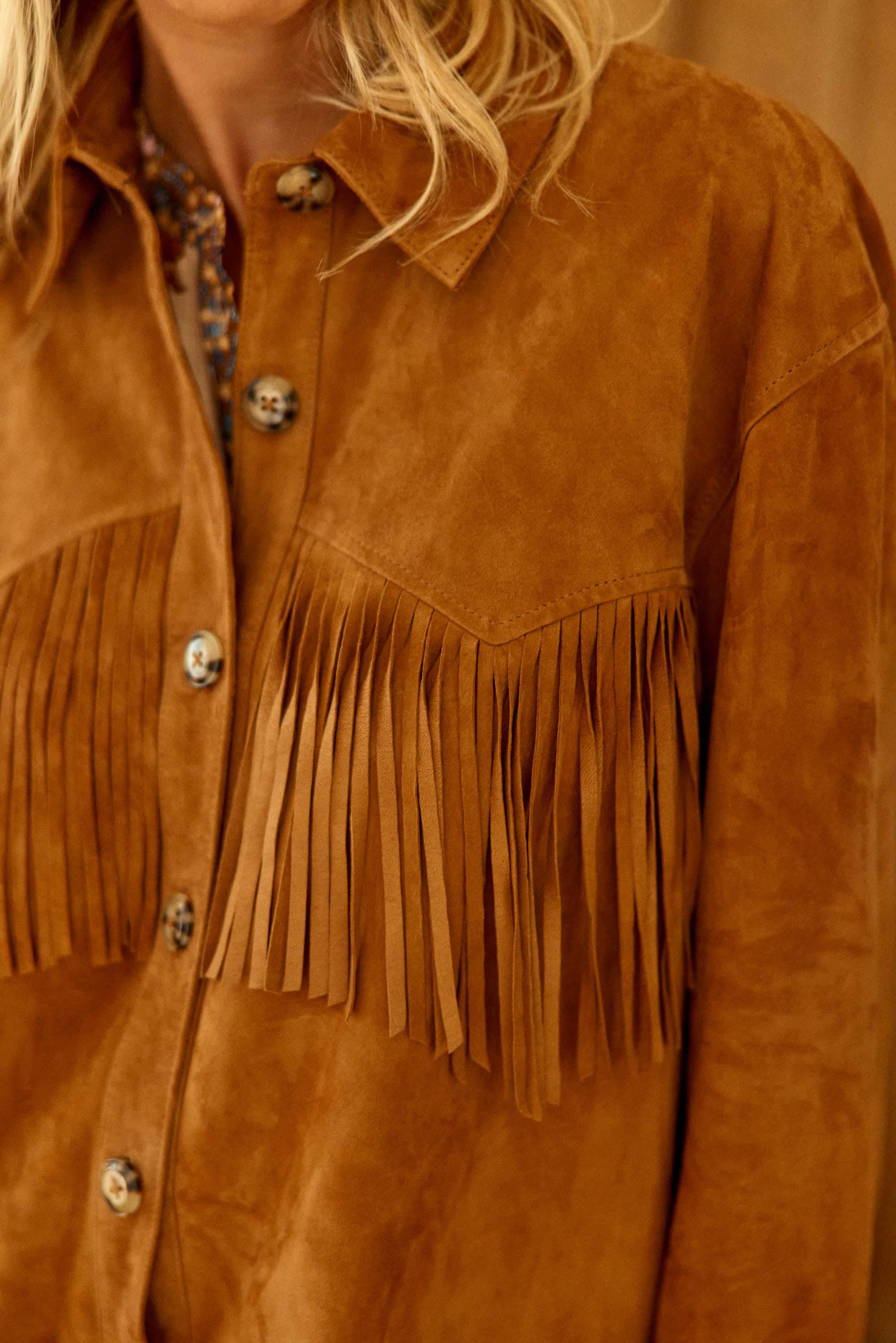 Veste cuir camel - Floris