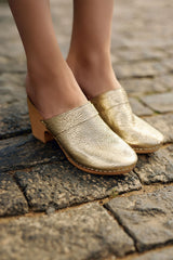 Sabots cuir doré - Gabriel