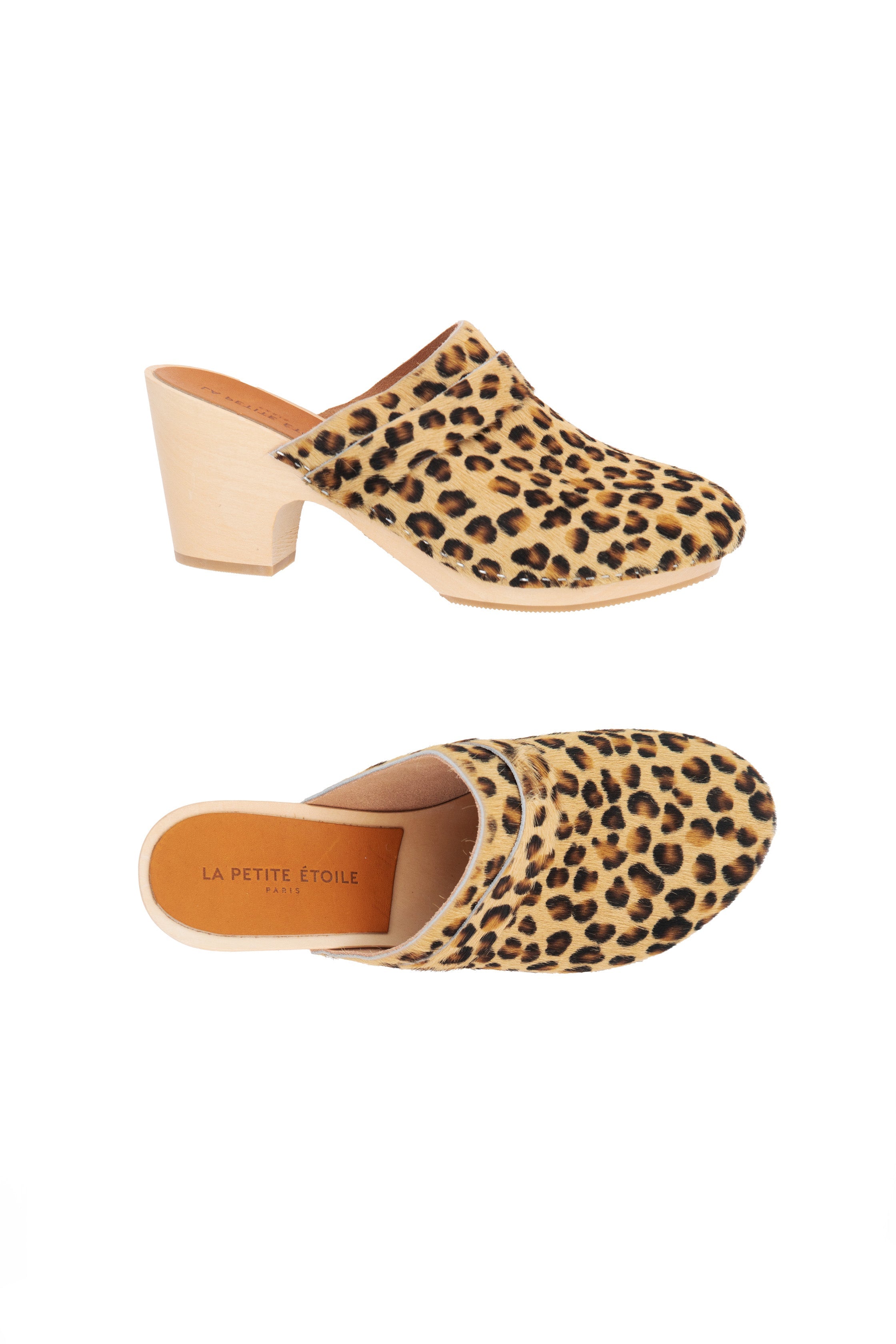 Sabots cuir léopard - Gabriel