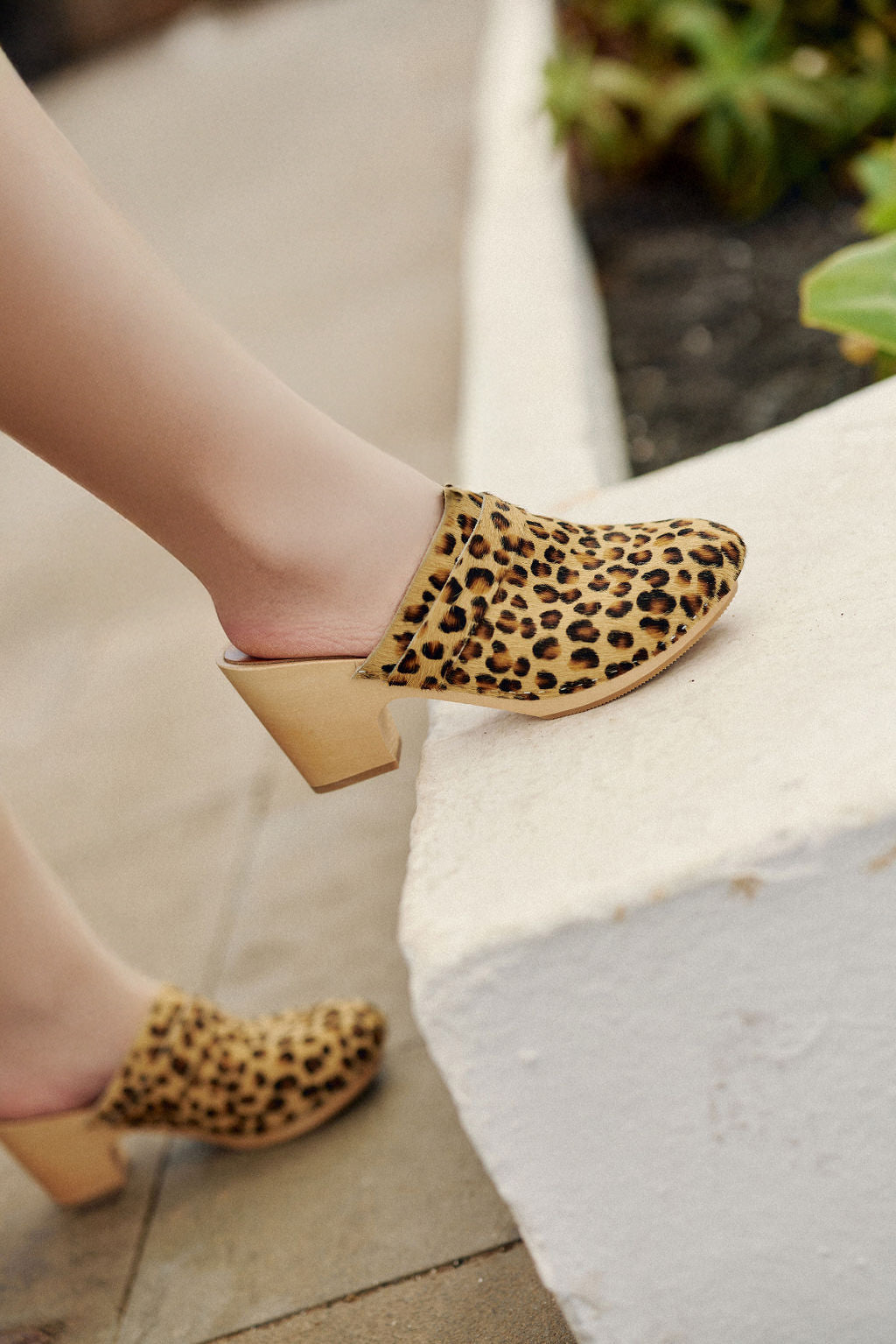 Sabots cuir léopard - Gabriel