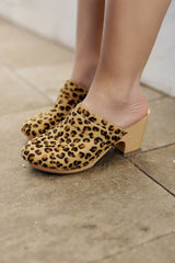 Sabots cuir léopard - Gabriel