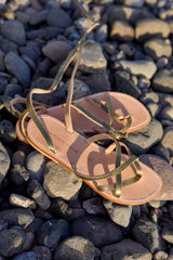 Spartiates cuir kaki - Gauthier