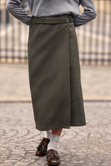 Jupe portefeuille kaki - Jaden