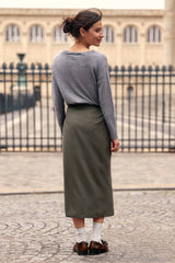 Jupe portefeuille kaki - Jaden