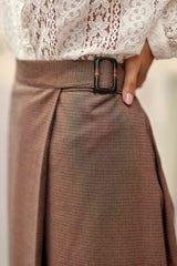 Jupe portefeuille marron - Jaden