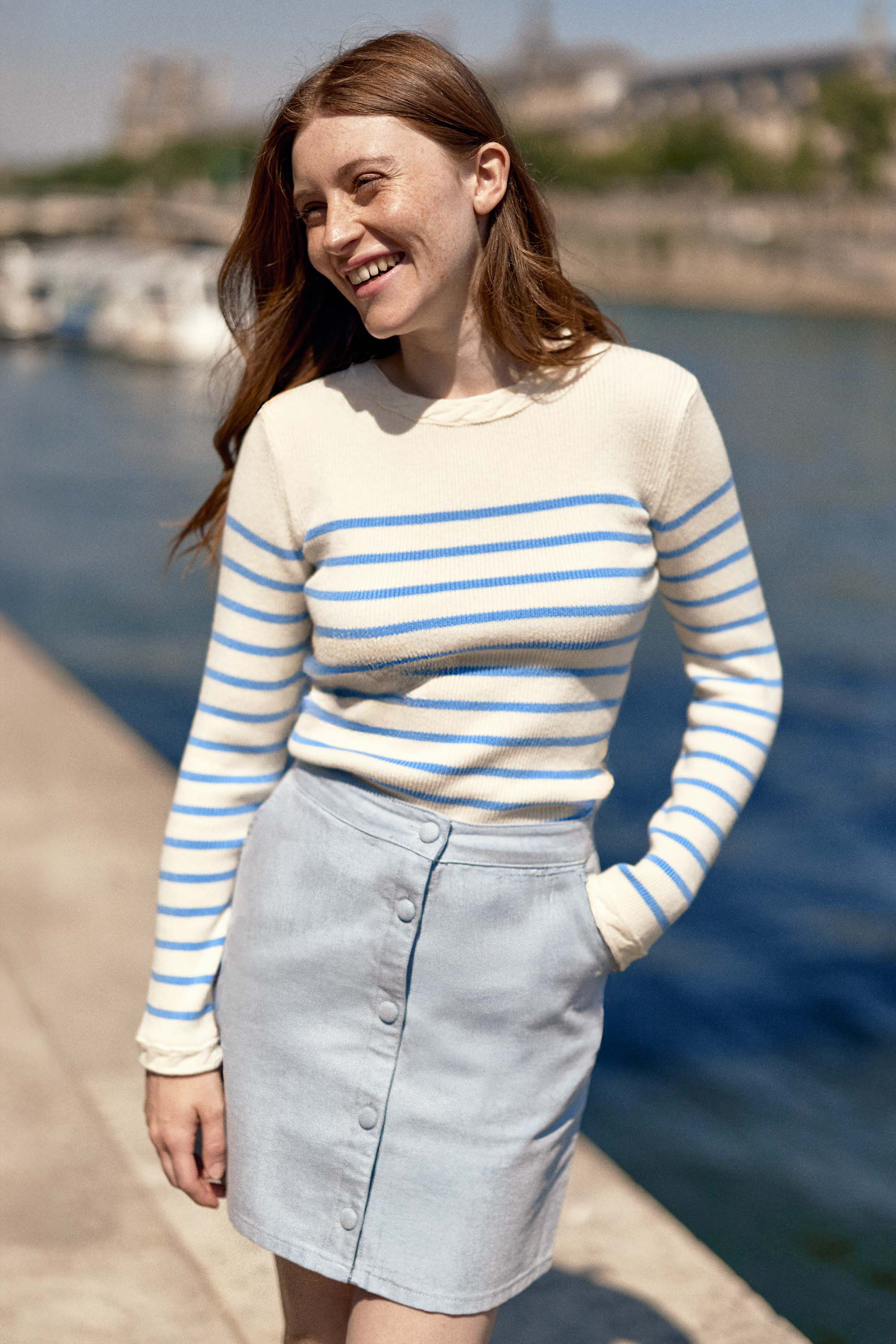 Jupe courte ciel - Jamie