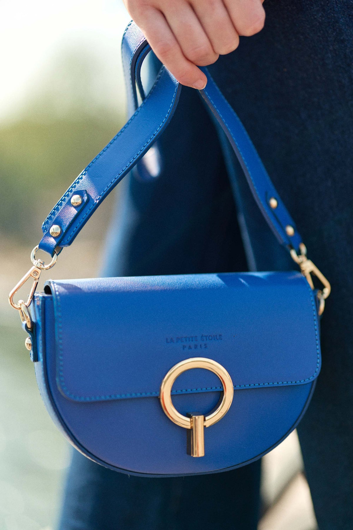 Sac en cuir bleu - Jim