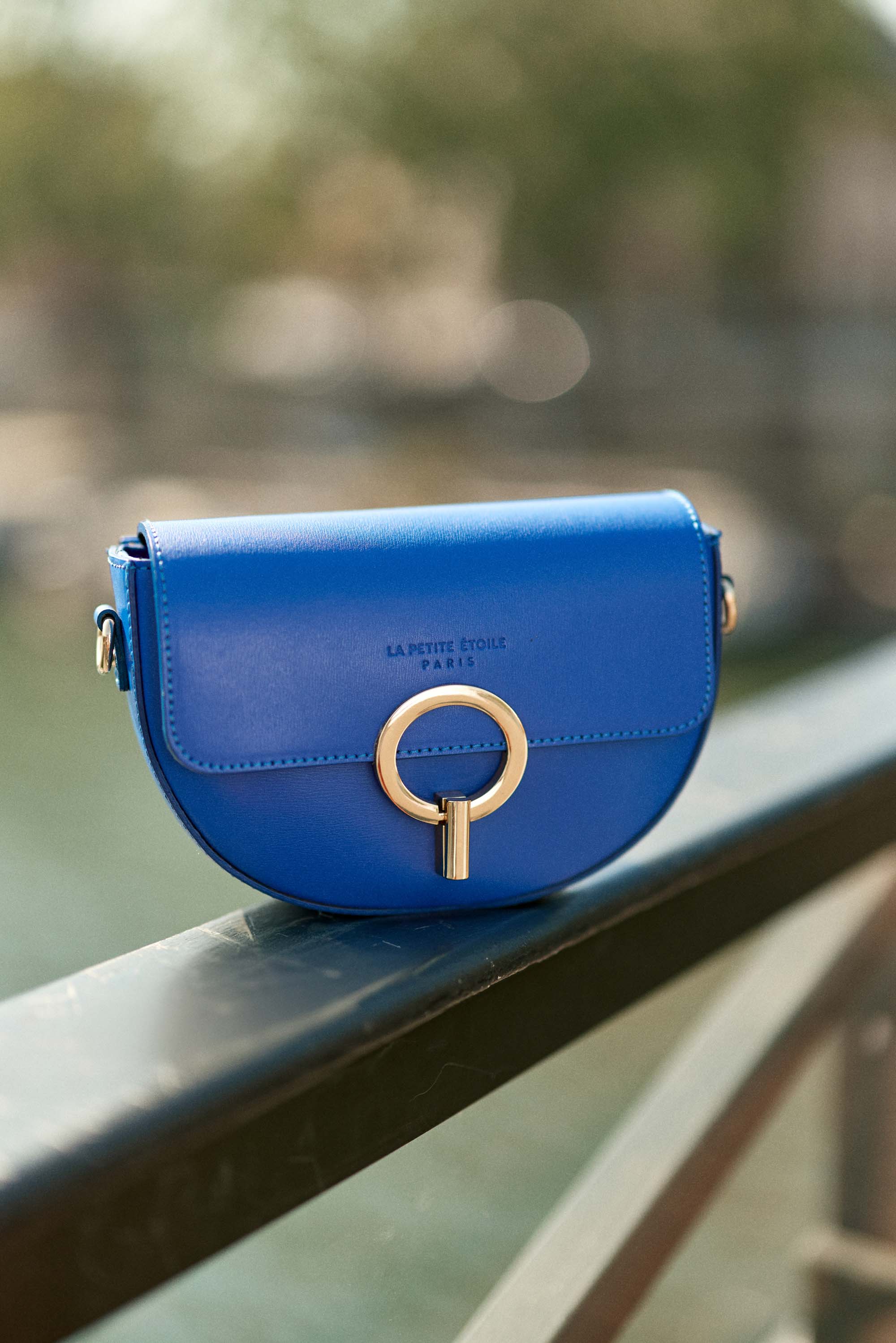 Sac en cuir bleu - Jim