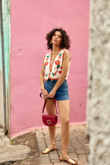 Sac en cuir rouge - Jim