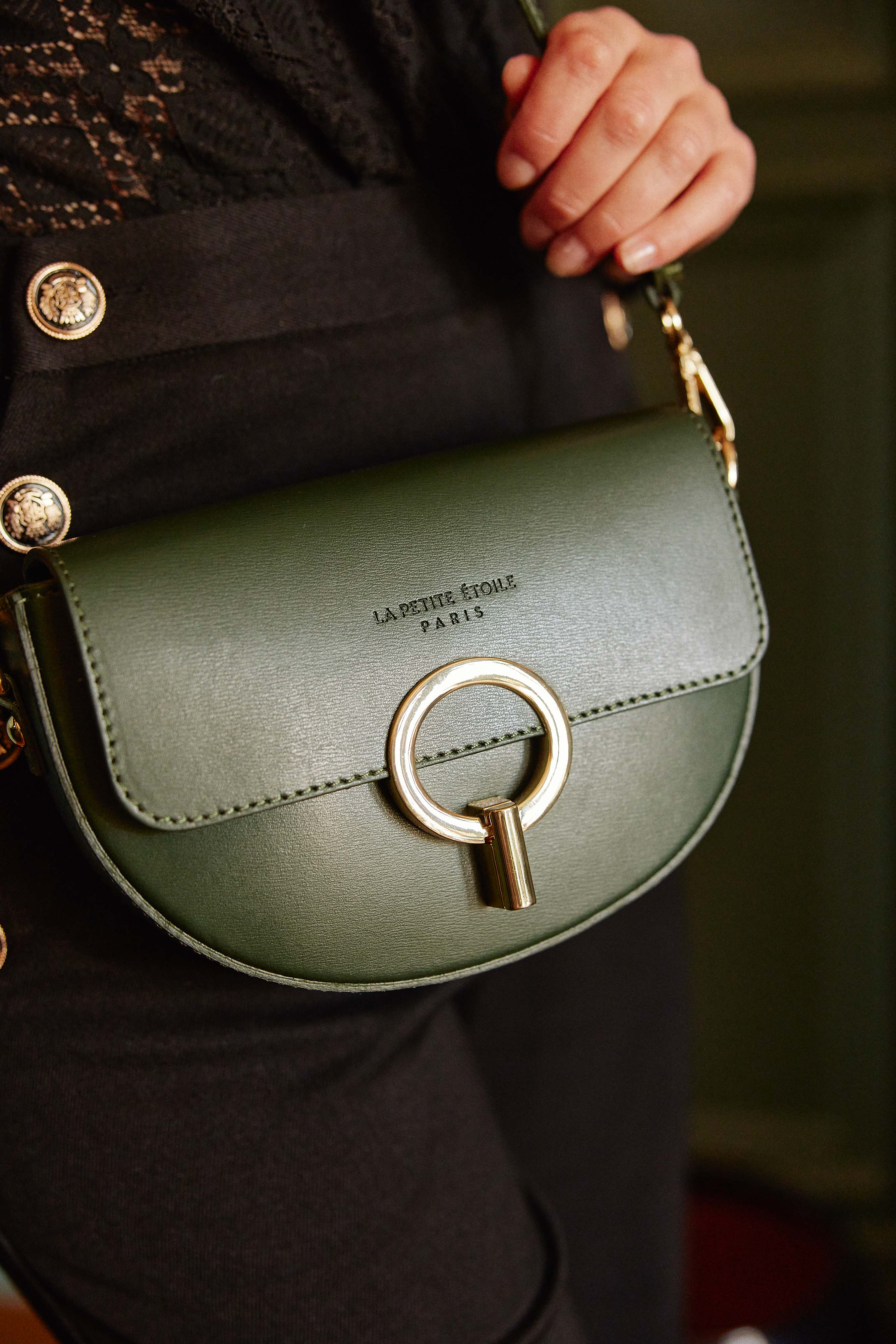 Sac en cuir vert foncé - Jim