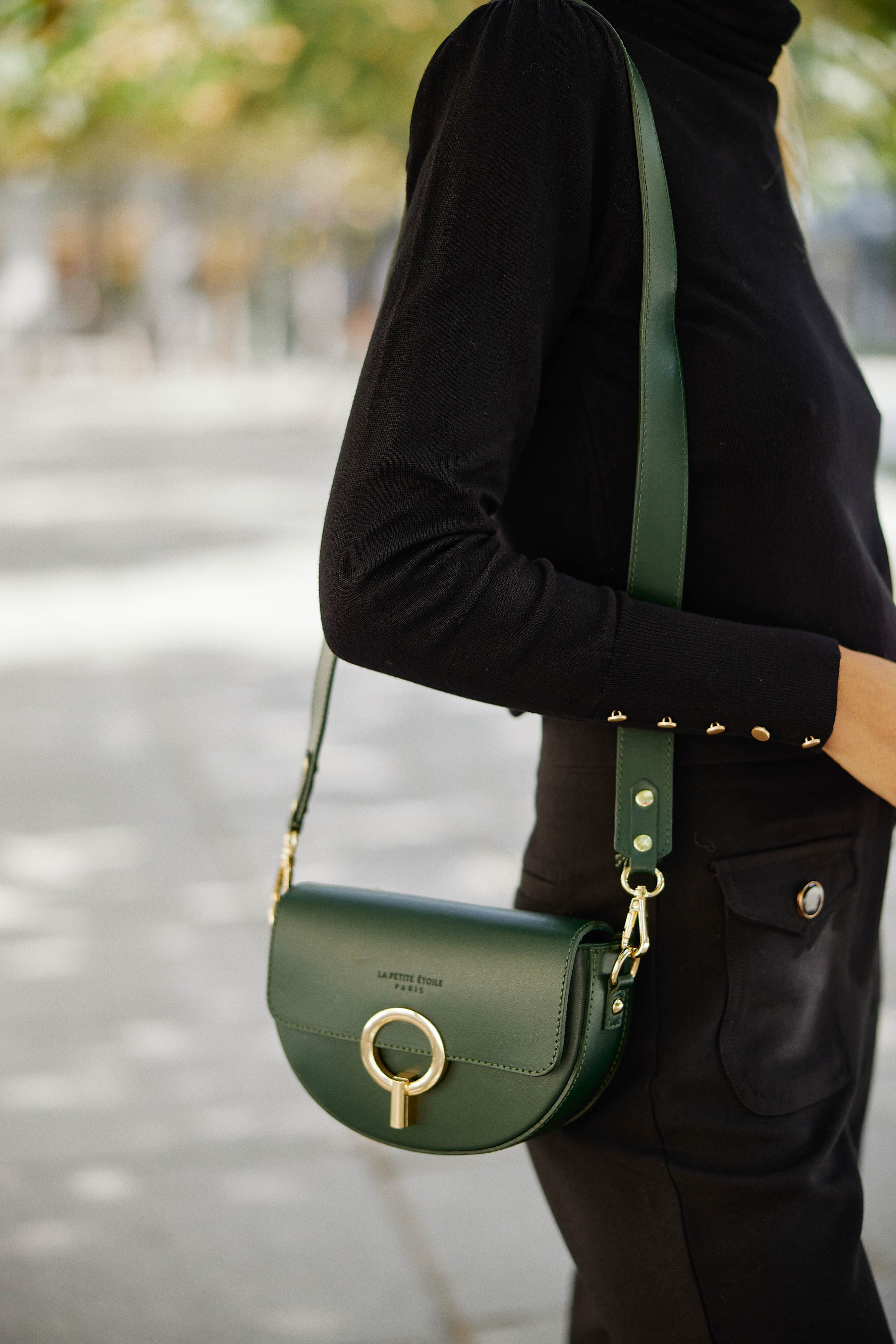 Sac en cuir vert foncé - Jim