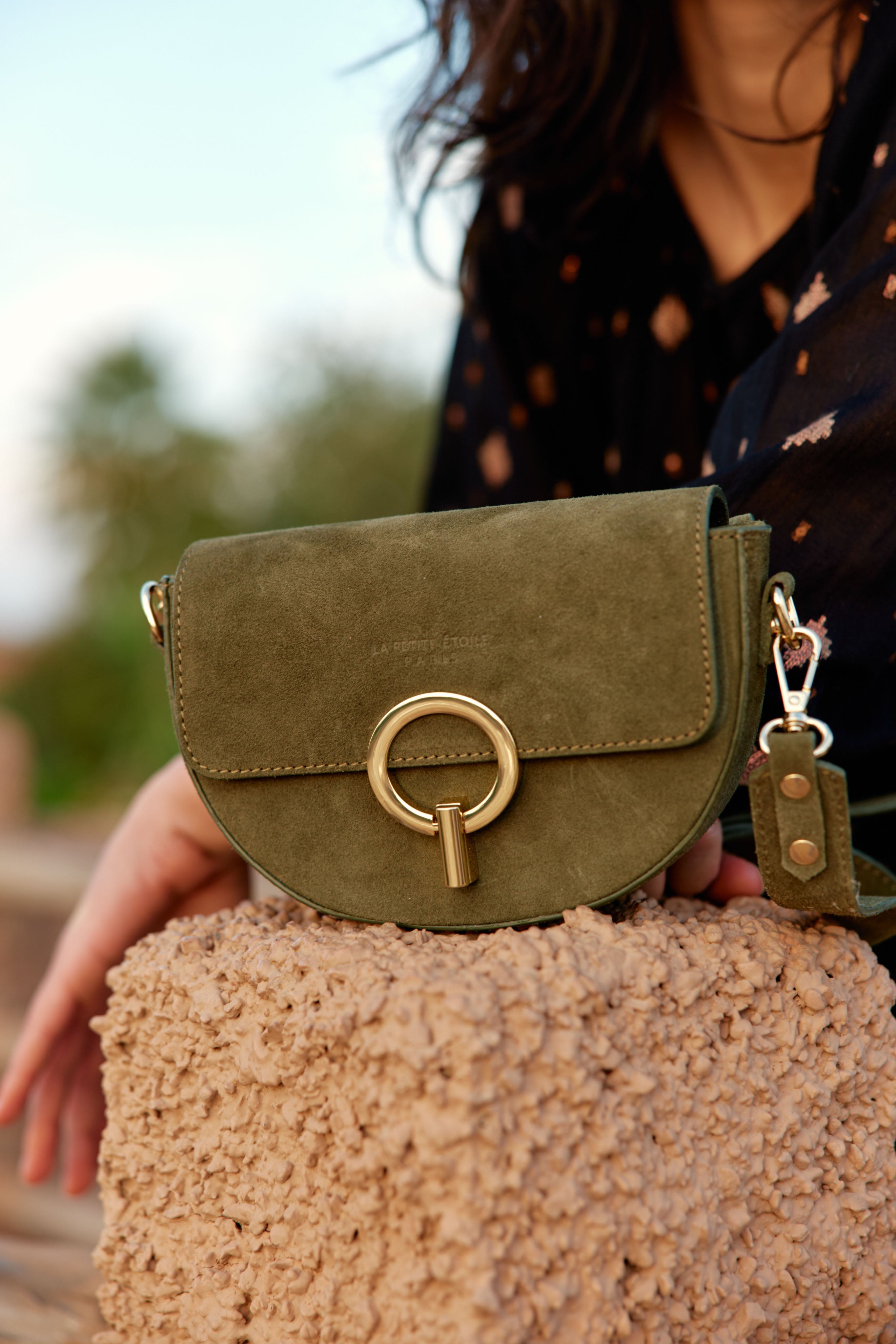 Sac en cuir kaki - Jim