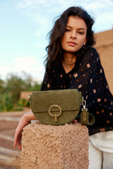 Sac en cuir kaki - Jim