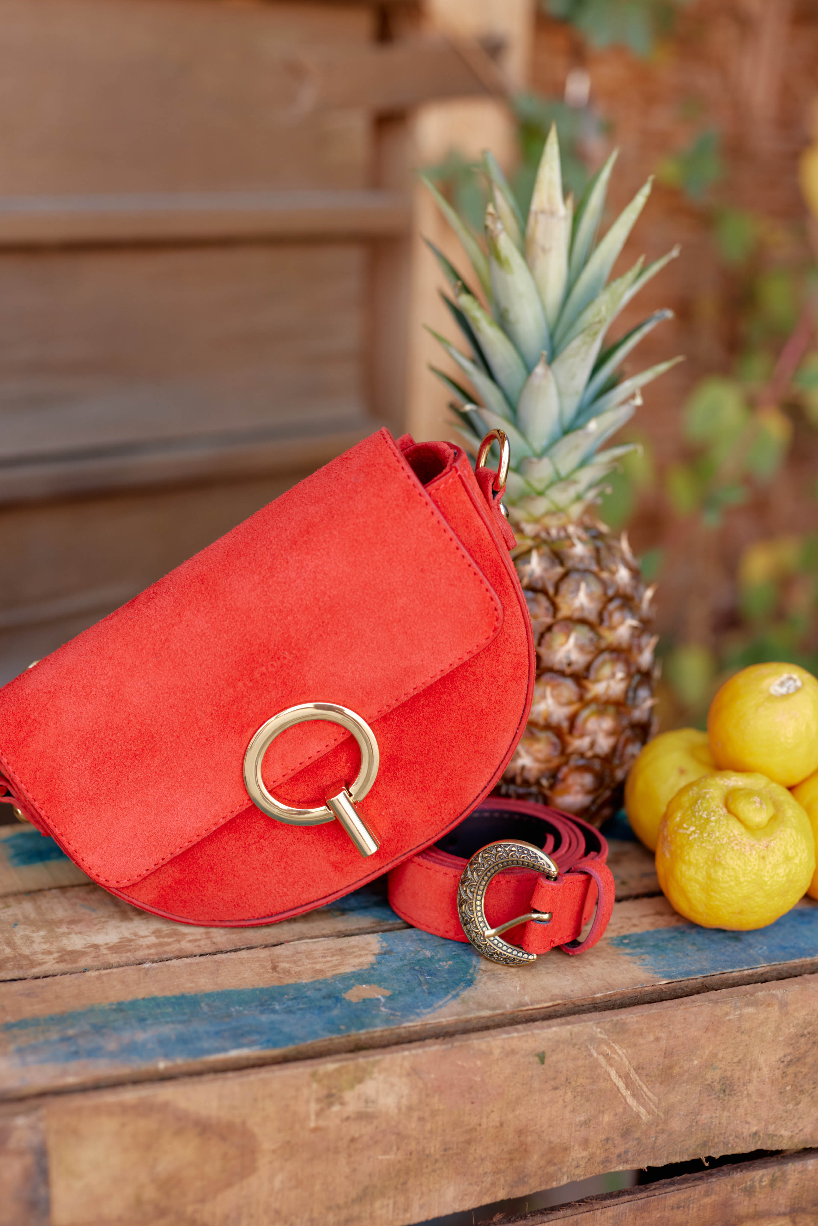 Sac en cuir rouge - Jim