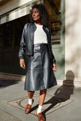 Jupe en cuir noir - Jolene