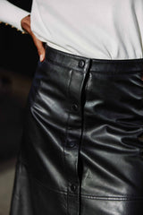 Jupe en cuir noir - Jolene